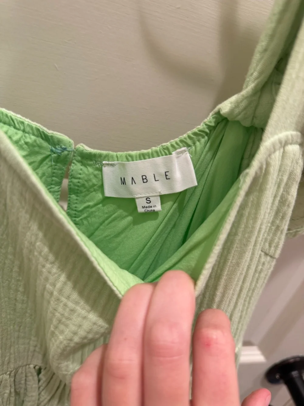 Light Green Ruffle Sleeve Mini Dress - Picture 3 of 3